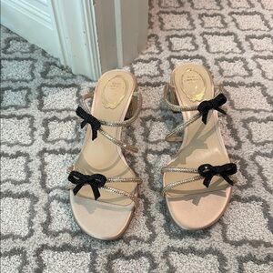 Brand new rene caovilla low heel sandals size 39.5